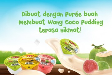 Dibuat dengan Purée buah membuat Wong Coco Pudding terasa nikmat!