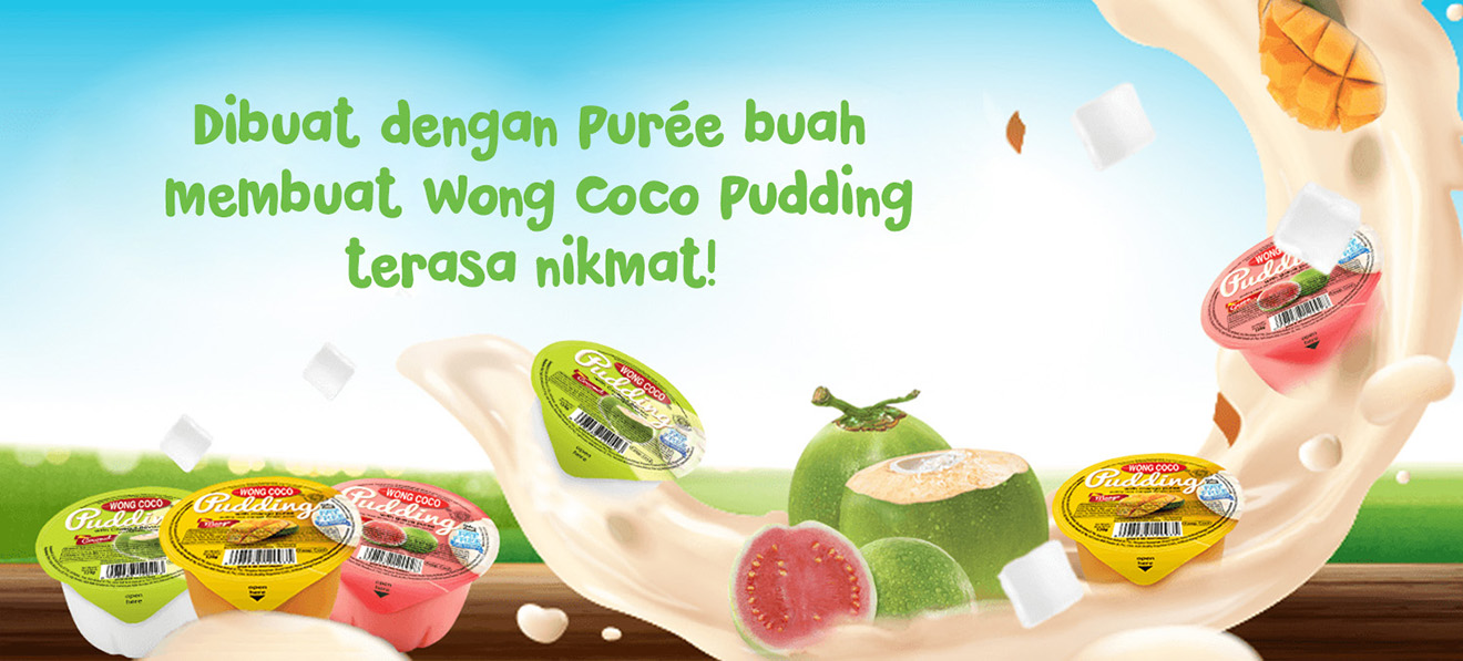 Dibuat dengan Purée buah membuat Wong Coco Pudding terasa nikmat!